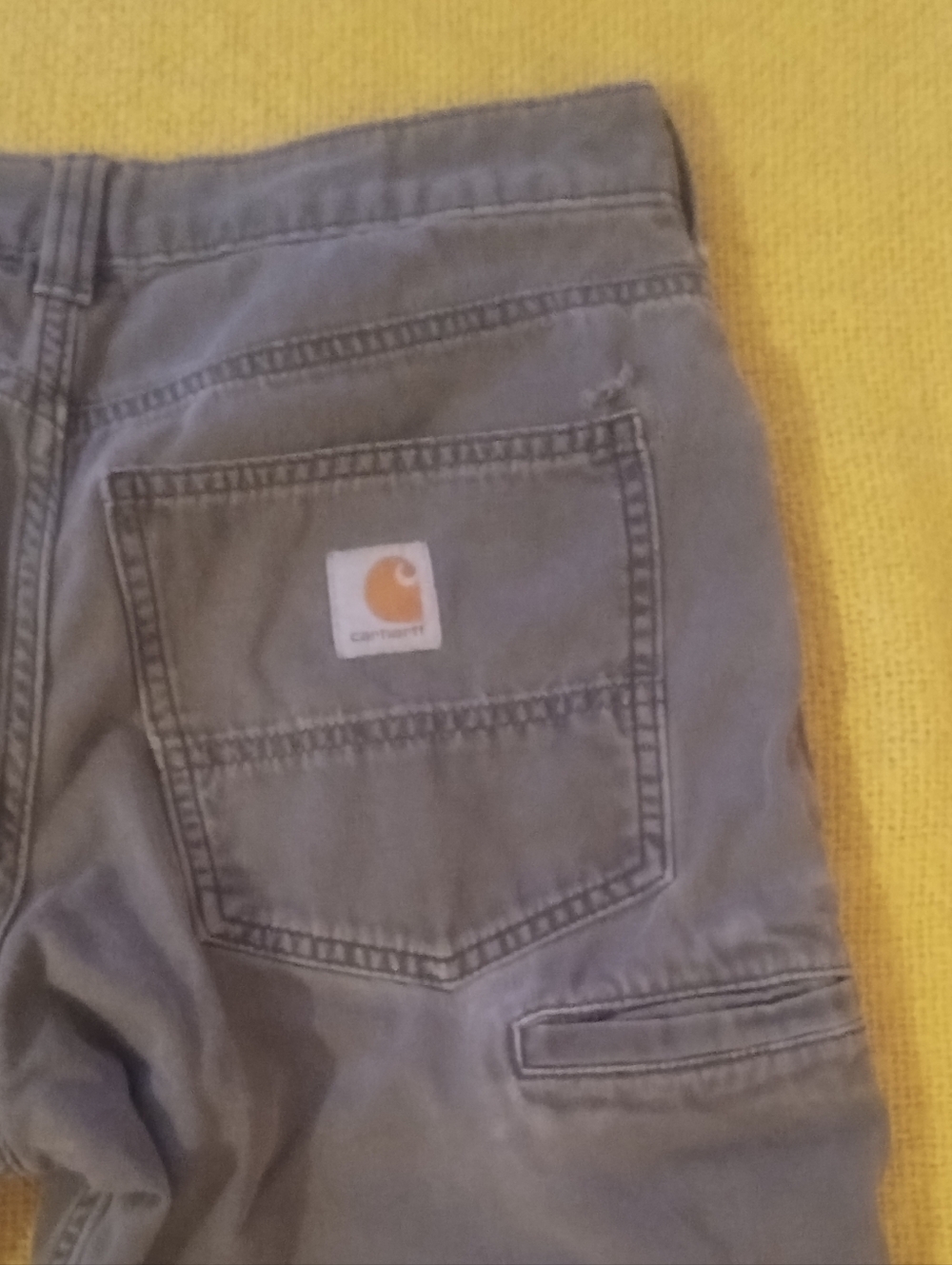 Carhartt Faded Olive/Brown  Utility Pants with Logo Patch